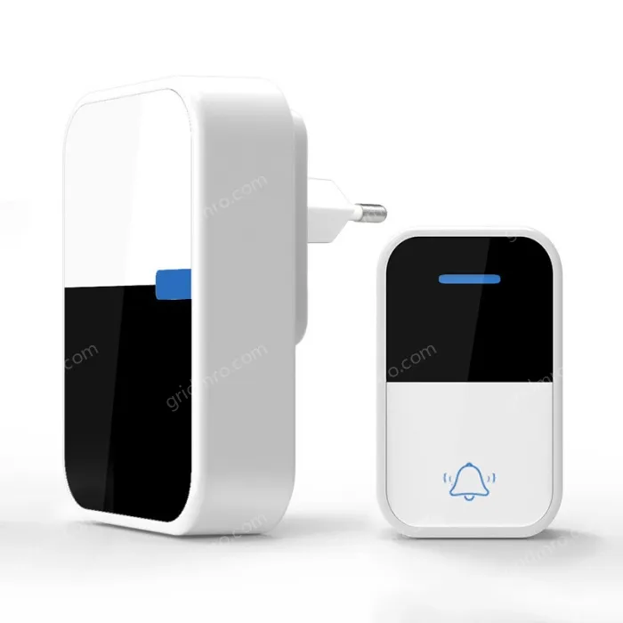 American and European household self generating wireless doorbell, waterproof, battery free, wiring free, one to two electronic AC doorbell