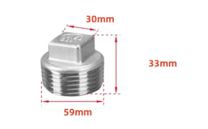 304 2 inch Stainless steel plugs