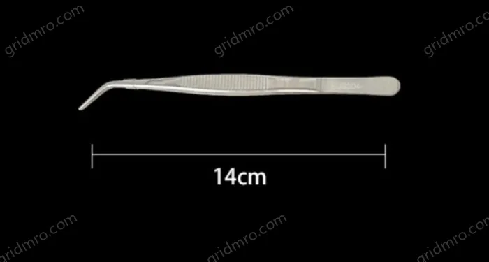 Stainless steel tweezers Curved tip (304 models) 14cm