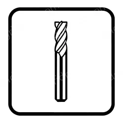 55 degree tungsten steel 3-edge aluminum milling cutter