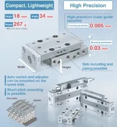 Air Slide Table MXJ Series Double acting Φ4，Φ6，Φ8