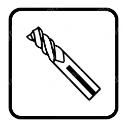 55 degree four-edge tungsten steel milling cutter