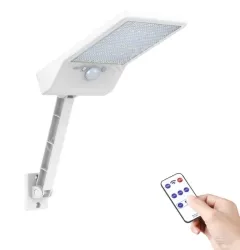Wall mounted Solar Solar remote control flat lamp with bracket LED balck single pack