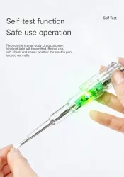 The voltage resistance of digital display test pen with illumination is 12-250V V.