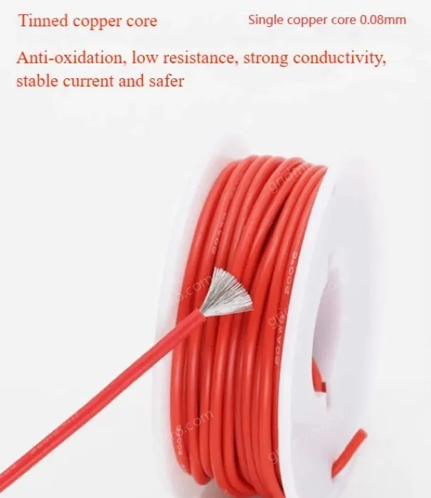 Silicone high temperature cable 17AWG White